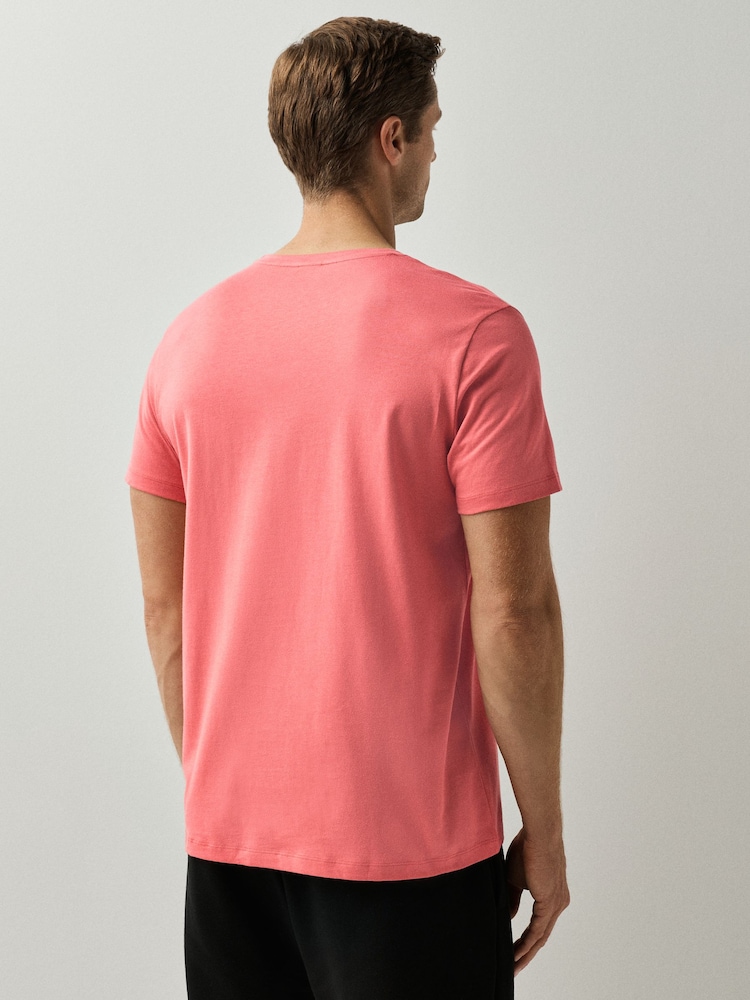 BOSS Pink Regular Fit Crew Neck Logo T-Shirt - Image 2 of 4 BOSS Pink Regular Fit Crew Neck Logo T-Shirt - Image 2 of 4