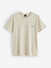 Natural - Camiseta BOSS de Corte estándar con Cuello redondo y logo - Imagen 1 de 1
