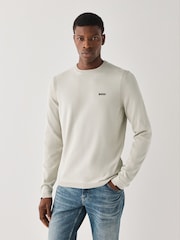 BOSS Natural Regular Fit Ever Crew Neck Jumper - Image 1 of 4