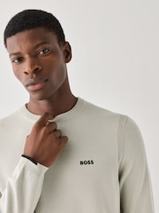 BOSS Natural Regular Fit Ever Crew Neck Jumper - Image 3 of 4