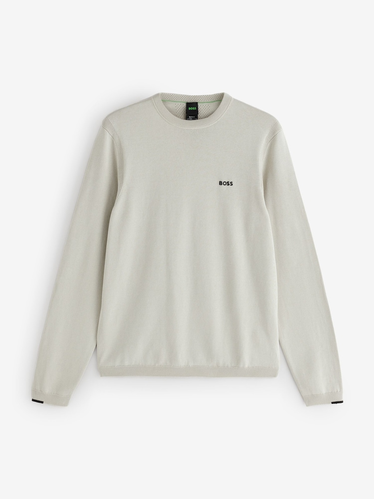 BOSS Natural Regular Fit Ever Crew Neck Jumper - Image 4 of 4