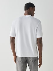 HUGO White Regular Fit Naxter Graphic Logo T-Shirt - Image 2 of 4