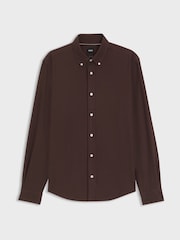 Коричневый - BOSS Regular Fit Button Down Oxford Shirt - Изображение 1 1