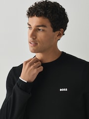 Negro - Jersey BOSS de cuello redondo Crew Neck de corte regular fit - Imagen 3 de 5