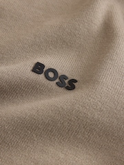 BOSS Beige Regular Fit Ever Quarter Zip Jumper - Image 7 of 7