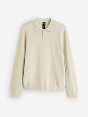 BOSS Natural Regular Fit Momentum Knitted Polo Shirt - Image 1 of 1