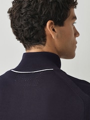 BOSS Blue Regular Fit Ever Quarter Zip Jumper - Image 5 of 8