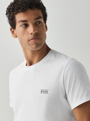 Blanco - Camiseta BOSS de Corte estándar con Cuello redondo y logo - Imagen 1 de 4
