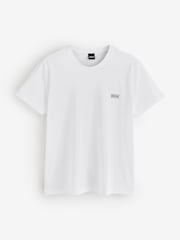 Blanco - Camiseta BOSS de Corte estándar con Cuello redondo y logo - Imagen 4 de 4