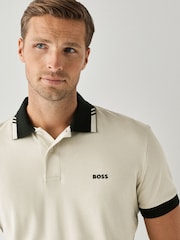 BOSS Natural Regular Fit Network Paule Polo Golf Shirt - Image 2 of 3