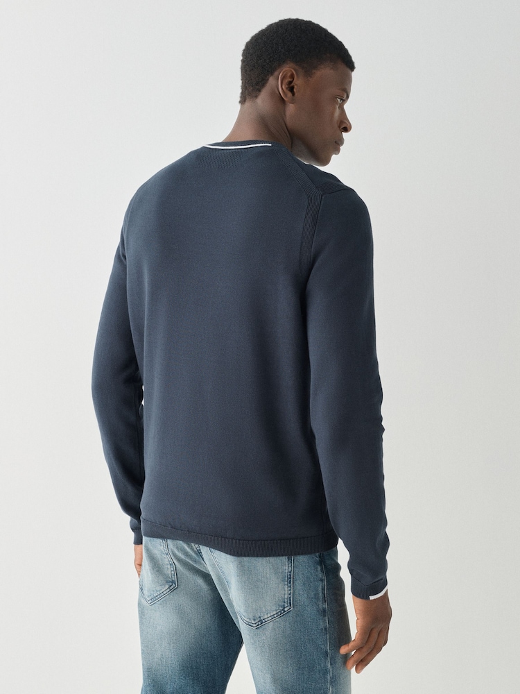 BOSS Blue Regular Fit Ever Crew Neck Jumper - Image 2 of 3