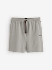 BOSS Brown Regular Fit Logo Stretch Shorts - Image 4 of 4