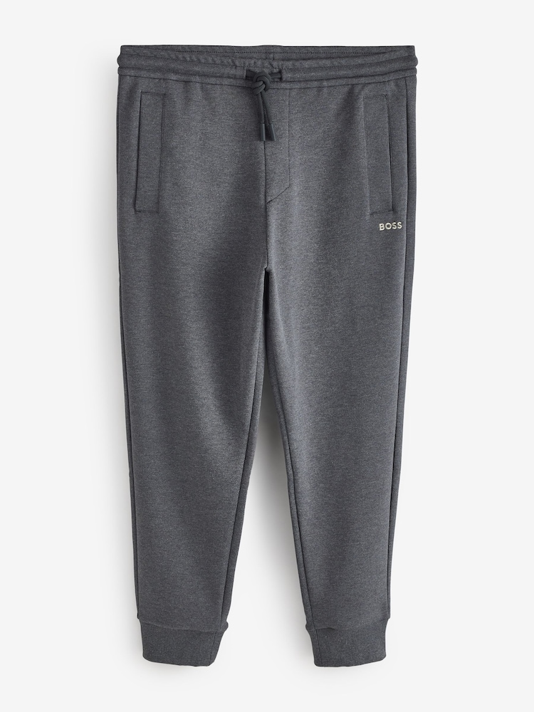 BOSS Grey Regular Fit Panel Detail Tracksuit - Image 3 of 3 BOSS Grey Regular Fit Panel Detail Tracksuit - Image 3 of 3