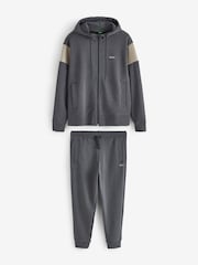 BOSS Grey Regular Fit Panel Detail Tracksuit - Image 5 of 7