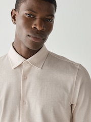 BOSS White Regular Fit Stretch Cotton Shirt - Image 4 of 5