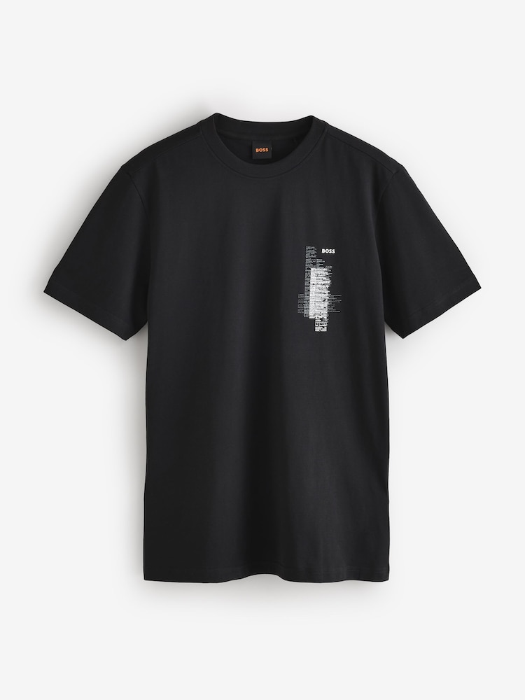 BOSS Black Regular Fit Graphic T-Shirt - Image 4 of 4 BOSS Black Regular Fit Graphic T-Shirt - Image 4 of 4