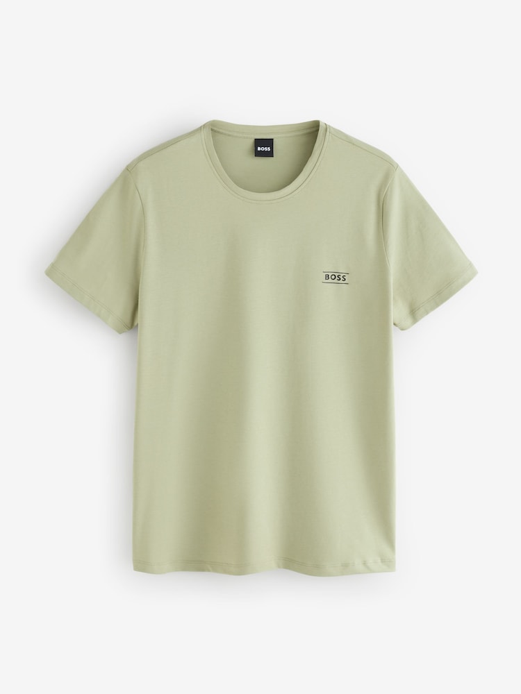 Verde - Camiseta BOSS de Corte estándar con Cuello redondo y logo - Imagen 4 de 4 Verde - Camiseta BOSS de Corte estándar con Cuello redondo y logo - Imagen 4 de 4