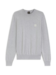Grau - BOSS Kanovano Pullover mit Rundhals und Logo in Normale Passform - Bild 1 von 1
