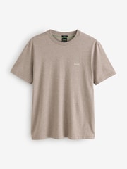 BOSS Beige Regular Fit Logo T-Shirt - Image 4 of 4