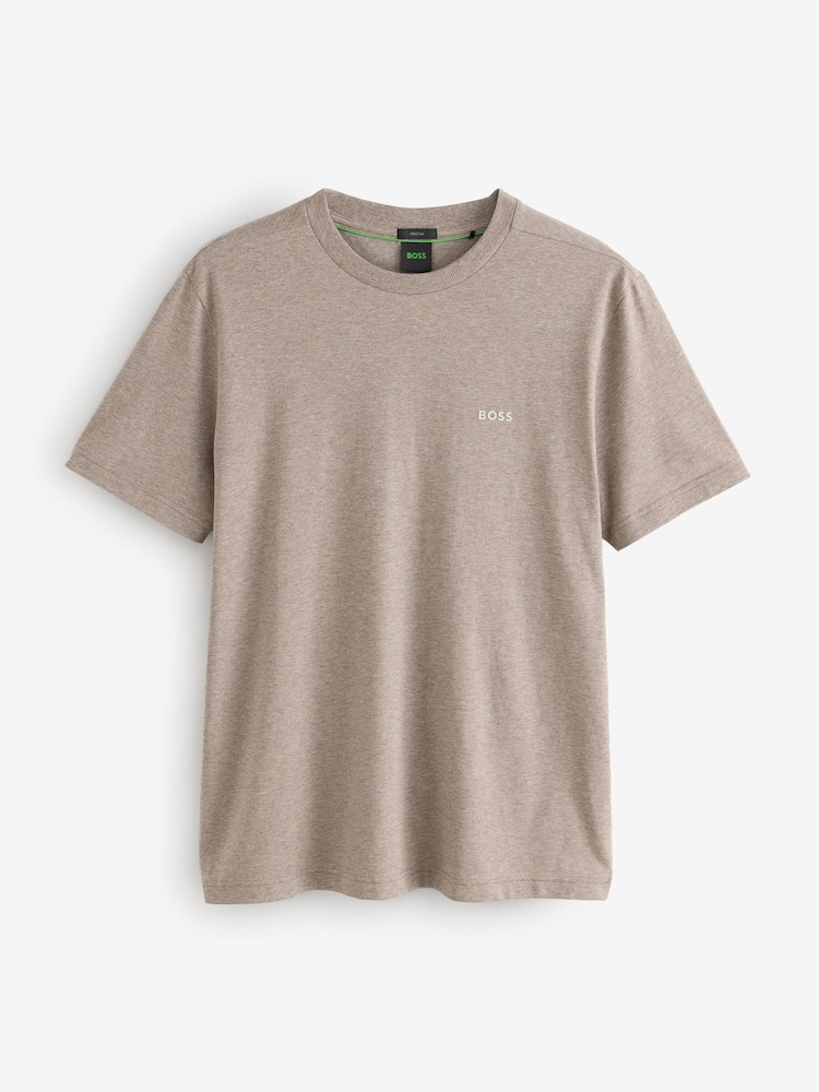 BOSS Beige Regular Fit Logo T-Shirt - Image 4 of 4 BOSS Beige Regular Fit Logo T-Shirt - Image 4 of 4