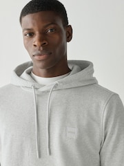 BOSS Grey Regular Fit  Logo Hoodie - Image 3 of 4