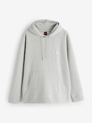 BOSS Grey Regular Fit  Logo Hoodie - Image 4 of 4