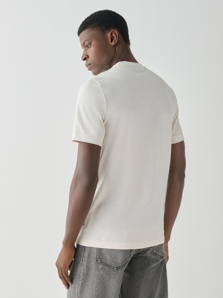 BOSS White Regular Fit Thompson Logo T-Shirt - Image 2 of 4 BOSS White Regular Fit Thompson Logo T-Shirt - Image 2 of 4