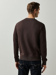 BOSS Brown Regular Fit Logo Crew Neck Sweat Top - Image 2 of 4