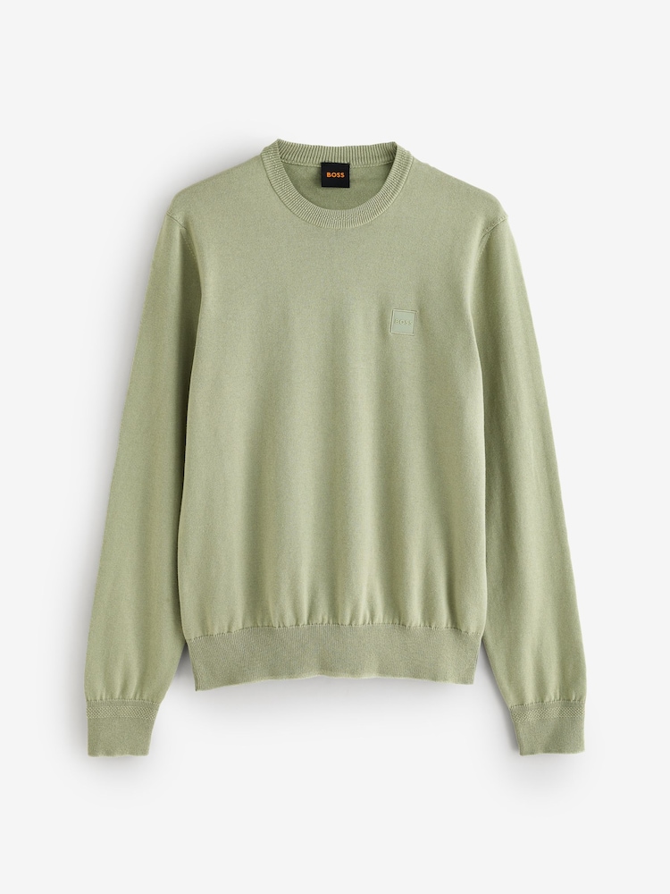 BOSS Green Regular Fit Kanovano Crew Neck Cotton Cashmere Logo Jumper - Image 4 of 4 BOSS Green Regular Fit Kanovano Crew Neck Cotton Cashmere Logo Jumper - Image 4 of 4