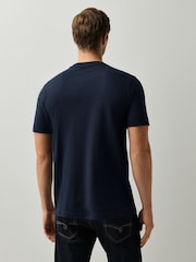 BOSS Navy Blue Regular Fit Graphic Logo T-Shirt - Image 2 of 4