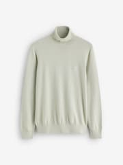 BOSS Natural Regular Fit Roll Neck Logo Jumper - Image 4 of 4