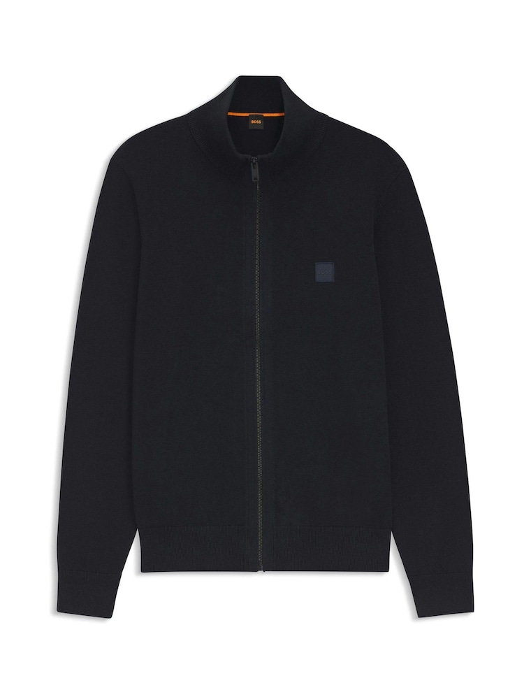 BOSS Blue Regular Fit Logo Full Zip Knitted Cardigan - Image 1 of 1 BOSS Blue Regular Fit Logo Full Zip Knitted Cardigan - Image 1 of 1