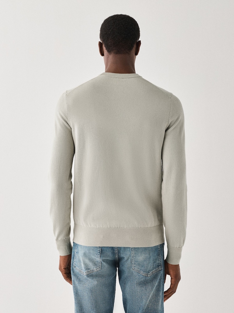 BOSS Natural Regular Fit Kanovano Crew Neck Logo Jumper - Image 2 of 4 BOSS Natural Regular Fit Kanovano Crew Neck Logo Jumper - Image 2 of 4