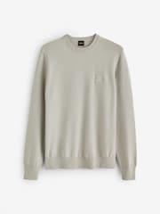 BOSS Natural Regular Fit Kanovano Crew Neck Logo Jumper - Image 4 of 4