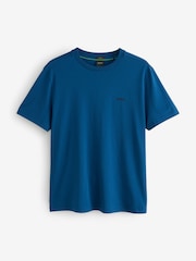 BOSS Teal Blue Regular Fit Logo T-Shirt - Image 4 of 4