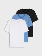 HUGO White/Blue/Black T-Shirts 3 Pack - Image 1 of 2