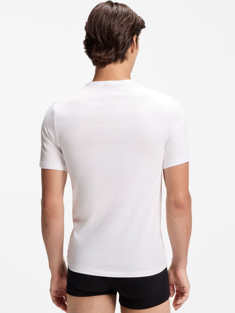 HUGO White/Blue/Black T-Shirts 3 Pack - Image 2 of 2
