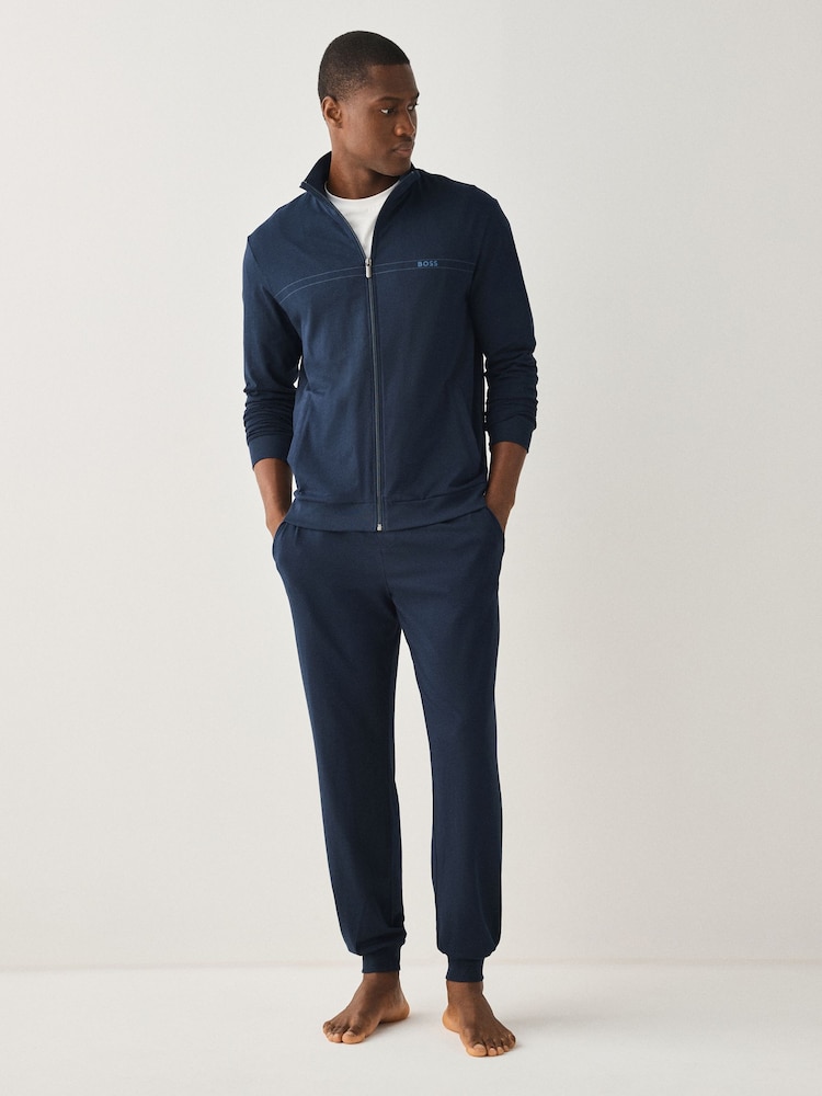 BOSS Navy Regular Fit Logo Tracksuit - Image 1 of 7 BOSS Navy Regular Fit Logo Tracksuit - Image 1 of 7