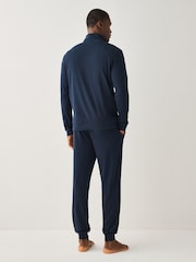 BOSS Navy Regular Fit Logo Tracksuit - Image 2 of 7