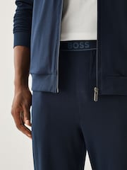 BOSS Navy Regular Fit Logo Tracksuit - Image 4 of 7