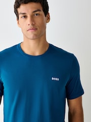 BOSS Blue Stretch Cotton T-Shirt - Image 3 of 4