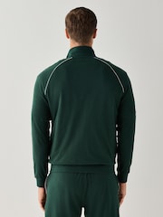 Grün - BOSS Sweatjacke in normaler Passform mit Logo und durchgehendem Reißverschluss - Bild 2 von 4