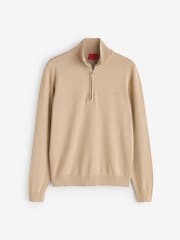HUGO Natural Regular Fit Logo Knit Jumper - Image 4 of 4