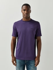 Púrpura - Camiseta de corte regular con logotipo de BOSS - Imagen 1 de 4