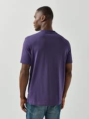 Púrpura - Camiseta de corte regular con logotipo de BOSS - Imagen 2 de 4