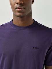 Púrpura - Camiseta de corte regular con logotipo de BOSS - Imagen 3 de 4