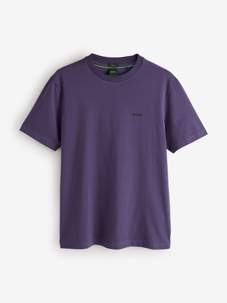 Púrpura - Camiseta de corte regular con logotipo de BOSS - Imagen 4 de 4