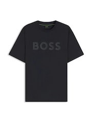 BOSS Blue Regular Fit Tonal Logo T-Shirt - Image 1 of 1
