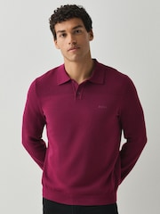 BOSS Red Regular Fit Momentum Knitted Polo Shirt - Image 1 of 5