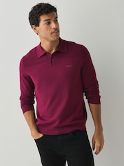 BOSS Red Regular Fit Momentum Knitted Polo Shirt - Image 3 of 5
